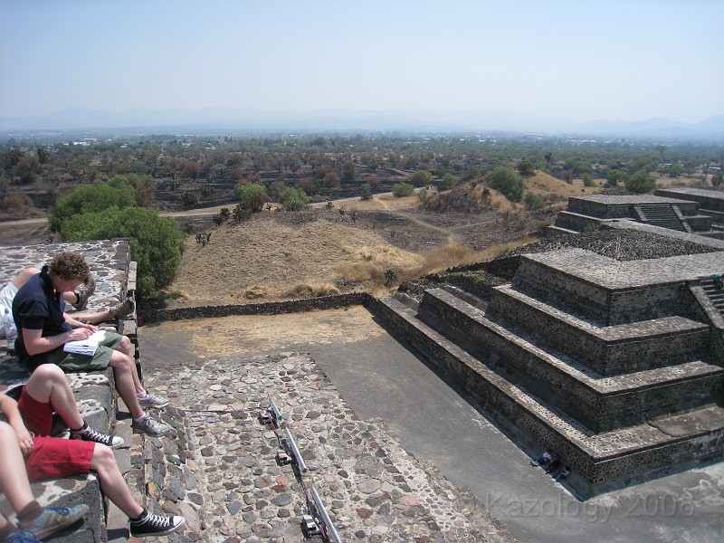 Mexico Pyramids - Mexico City 2009 0845.jpg - A trip to the Teotihuacan area of Mexico to visit the pyramids. A vast complex and a great climb to the top. This was followed by lunch in a cave, then a visit to the historical center of Mexico City. March 2009.